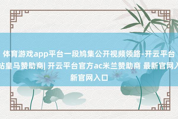 体育游戏app平台一段鸠集公开视频领路-开云平台网站皇马赞助商| 开云平台官方ac米兰赞助商 最新官网入口