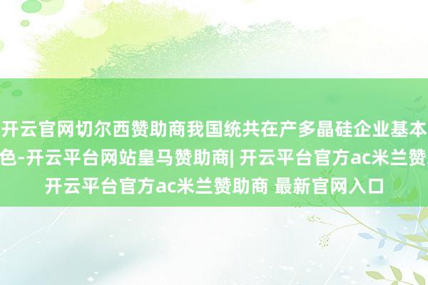 开云官网切尔西赞助商我国统共在产多晶硅企业基本处于降负荷运作景色-开云平台网站皇马赞助商| 开云平台官方ac米兰赞助商 最新官网入口