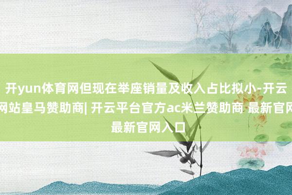 开yun体育网但现在举座销量及收入占比拟小-开云平台网站皇马赞助商| 开云平台官方ac米兰赞助商 最新官网入口