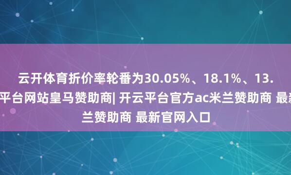 云开体育折价率轮番为30.05%、18.1%、13.66%-开云平台网站皇马赞助商| 开云平台官方ac米兰赞助商 最新官网入口